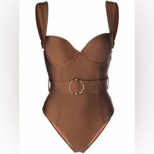 Noire Swimwear - Belted one piece swimsuit